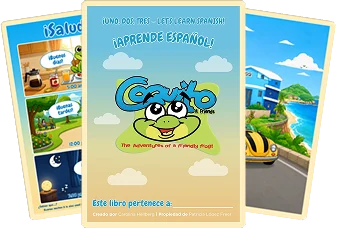 Three Easy Spanish workbook pages displayed together.