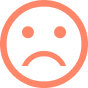 Request failed sad face icon.